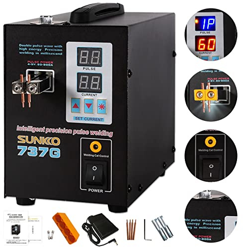 SDKEHUI 220V Saldatrice a Batteria Portatile 737G Penna per Saldatura a Punti Professionale Stabile in Acciaio Inossidabile Efficiente