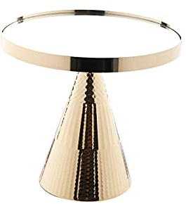 LUCBEI Kuchenständer ServierStänder Goldener Kuchen-Stand-kreativer Spiegel-Dessert-Tisch Metall-Kuchen-Display-Stand-Hochzeits-Party-Dekoration Gebäck-Stand-Dessert-Platten Tortenständer (Size : L)