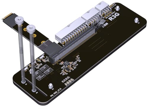 JMT M.2 M Key NVMe External Graphics Card Stand Bracket 64Gbs Full Speed with PCIe 4.0 x4 Riser Cable R43SG Upgraded for Graphics Card 1660 Above (50CM K43SG)
