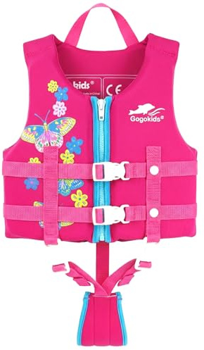 Gogokids Chaleco de natación para niños de 2 a 9 años con correas de seguridad ajustables para niños de 15 a 35 kg