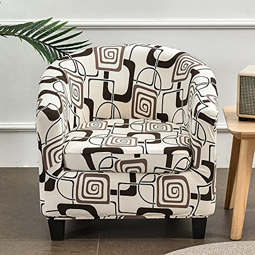 Morbuy Sesselbezug Stretch mit Armlehne, 2er Set Sessel Überzug Universal Sesselhussen Stretch Weich Sesselüberzug Elastisch Hussen für Cocktailsessel (Mode Braun)