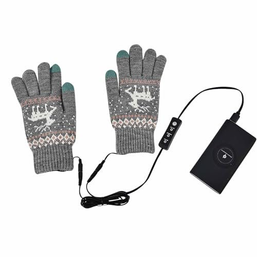 Ybing USB Beheizte Handschuhe - Waschbares Heizung Stricken, Winter-Heiz, Volle und Halbe Hände, Warme Laptophandschuhe für Damen & Herren - Angebote Des Tages Heute Blitzangebote