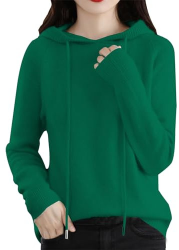 Pull Femme Chic Chaud Pas Cher Couleur Unie Ample Mode Pullover Col Rond à Capuche Manche Longue Sweatshirt Femme Hiver Pull Vintage Tops Casual