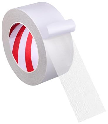 Double Sided Carpet Tape, Double Sided Tape Heavy Duty, Fabric Tape, 50mm ×20m, Super Sticky Adhesive Mounting Tape with Fiberglass Mesh for Carpet to Carpet Floor, Wall Home Office & School Use