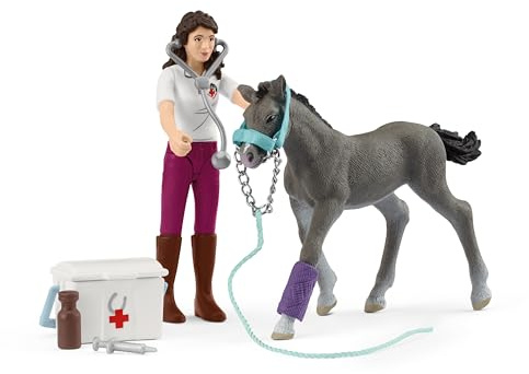 SCHLEICH Spielgebäude Horse Club Mrs. Kramer mit Fohlen