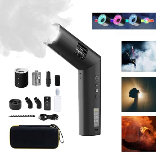 COLBOR CF5 Fog Machine Portable Smoke Machine with Magnetic RGB Light, Remote Control,40W Mini Handheld Fog Machine for Film,Photography