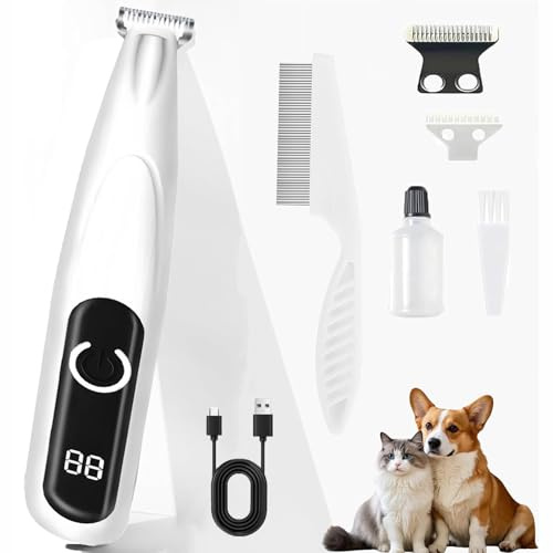 Paw Trim Pro, Pfotentrimmer Für Hunde, Schermaschine Hund, Leise Wasserdicht Hundepfoten Trimmer Für Pfoten, Augen, Ohren, Gesicht, Körp (B)