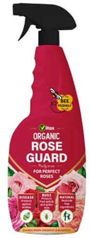 Organic Rose Guard Spray 750ml – Natural Pest and Disease Control for Roses – Protects Against Aphids, Mildew, Black Spot and Mites – Eco-Friendly and Non-Toxic Plant Care