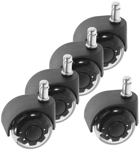 ERINGOGO 5 Pezzi Rotelle per sedie da ufficio ruote per arredamento ruote silenziose ruote per scrivania ruote per poltrone ruote per sedie a rotelle ruote per sedia da ufficio acciaio