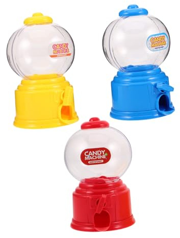 MAGICLULU 3pcs Mini Candy Vending Machine for Twist-operated Desktop Dispenser with Sturdy Build Portable Sweet Treat Box for Birthdays Weddings Party Favors and Countertop Fun