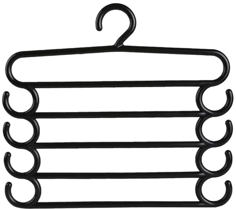 Cintre multifonction à 5 étages - Rangement de vêtements peu encombrant - Organisateur de pantalons, écharpes et leggings - Convient pour les placards dans les dortoirs et la maison | Étagère de