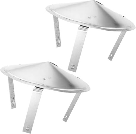 VICASKY Lot de 2 Chapeaux de Cheminée Anti-Pluie en Métal Protection Le Vent Pluie pour Conduit de Fumée de Poêle à Bois Couvercle de Ventilation de Toit Extérieur Étanche aux