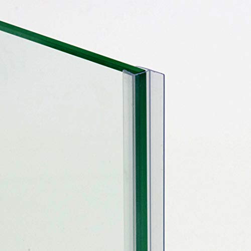 220cm - Guarnizione trasparente per vetro 8mm con aletta rigida da 12mm. Adatta per vetrate a pacchetto panoramiche tutto vetro, box doccia e porte con vetro a giorno-GBR6/8
