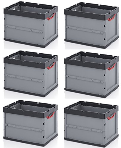6 x professionell fällbox 60 x 40 x 42 inklusive gratis tullager 6-set