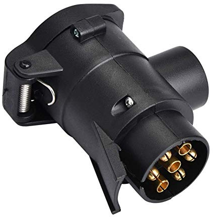 Adaptateur de remorquage, 7 à 13 Broches de remorque de Voiture Prise Adaptateur de convertisseur de Prise Caravane Attelage connecteur de remorquage 12V