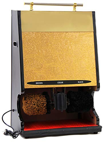 NNHDWS Cireuse De Chaussures, Chaussures Automatiques Polissage De Nettoyage Pinceau Polisseuse Multi-Brosse Propice Au Centre De Vente D'entrée De L'hôtel (6 Couleurs),Dragon Grain Gold