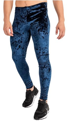 Kapow Meggings Metallic, Sammet & Speciella Material Män's Leggings (Velvet Royale, Small)