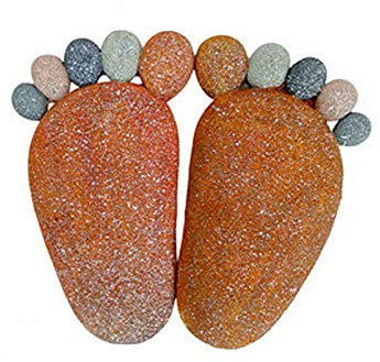 Garten Trittsteine,Gartendekoration Hof Sprungbrett,Cartoon Foot Outdoor Bodenfliesen Villa Lawn Foot Stone,C