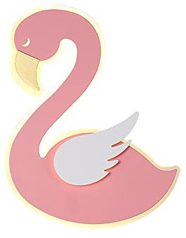 Jadssox Rosa LED-Fee-Wandleuchte, Kinderzimmer, Wandleuchte, Flamingo-Kopfteil, Mädchen-Schlafzimmer, Nachttisch, Wandhalterung, 3-Farbmodus, Innenwand-Waschlicht
