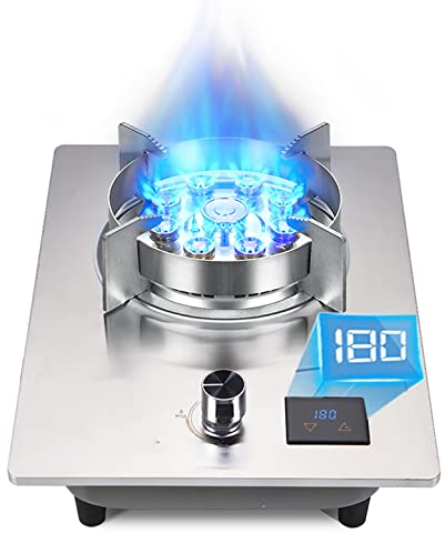 IBOWZ Tables de Cuisson à Gaz Cuisinière à gaz de Bureau/encastrée,Panneau en Acier Inoxydable de 25 mm d'épaisseur,cuisinière à gaz Naturel,cuisinière à gaz de pétrole liquéfié,pour réchauffer,CU
