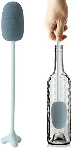 POCHY Goupillon Long avec Support - La Brosse à Bouteille Peut Tenir Debout,Brosse à récurer pour Bouteille d'eau à Long Manche, conçue pour Nettoyer Les Sport, Les biberons, Les