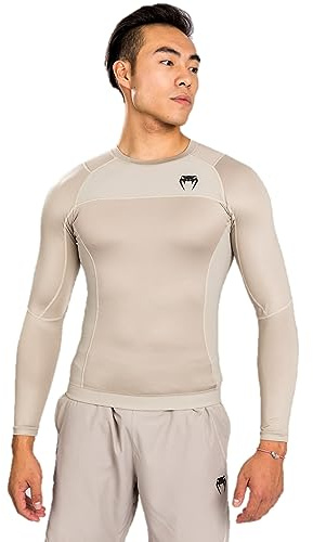 VENUM G-Fit Air Rashguard-Maglia a Maniche Lunghe, Colore: Sabbia Maglietta, Uomo