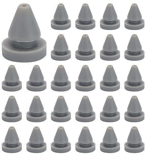 GOMAKERER 100 Pcs Door Silencers, Gray Silicone Hinge Outlet Door Silencer Metal Door Silencer Rubber Door Stop Silencers for Metal and Wood Doors