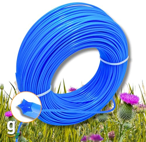 Gardazon Trimmerfaden Nylon - 2,0 mm x 100 m (Sternprofil) - Mähfaden für Akku-Rasentrimmer - Ersatzfaden für Rasenmäher-Spule, Stahl Nylonfaden Trimmerschnur, Trimmer, Faden, Line, String, Rasen