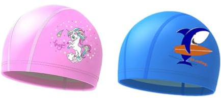 Gorro Natación Silicona,Gorros de Natación 2 piezas Sombrero de Natación de Unicornio Gorros de Natación de Piscina Divertidos,Gorro de Baño Impermeable Antideslizante,Gorro para Piscina Niñas Niños