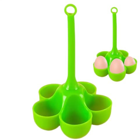 Cocedor de huevos de silicona - Hervidor de huevos de silicona | Soporte para huevos para huevos duros | Soporte para hervidor de huevos | Bandeja para cocinar al vapor de huevos de silicona resistent