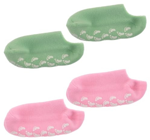 BESTYASH 4stücke Gel-fußmasken Socken Für Trockene Füße Und Rissige Fersen Feuchtigkeitsspendende Spa-socken Zur Effektiven Hornhautentfernung Und Pflege Für Frauen Und Männer