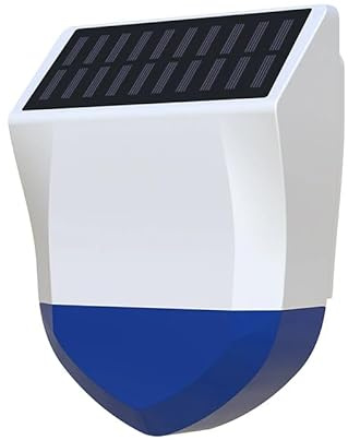 Haozee Alarma solar para exteriores, funciona con energía solar y carga por USB, requiere Tuya Zigbee Hub, compatible con asistente de hogar Zigbee2mqtt, IPX5 resistente al agua