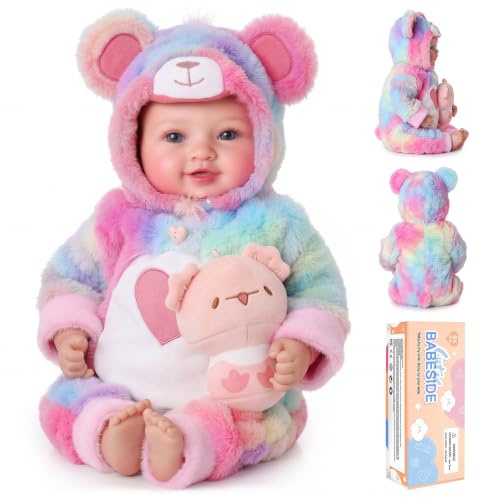 JIZHI Babypuppe - 38 cm Baby Puppen Mädchen Geschenkbox mit Schnuller und Flasche - Neugeborene Spielzeug für Kinder ab 3 Jahren