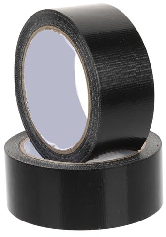Zerodeko 2rolls Black Duct Tape for Carpet Repairs Each Strong Adhesive for Diy Crafts Easy to Use Flexible for Home and Construction Projects