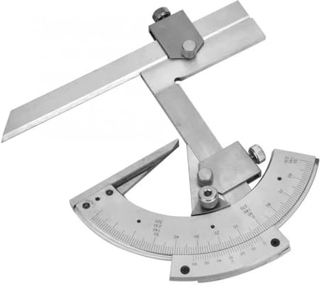 Blocchi di riscontro Goniometro universale for smussatura in acciaio al carbonio Strumenti for righello di misurazione dell'angolo di precisione 0-320 gradi