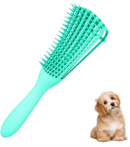 Puppy Brush for Small Dogs, Soft Dog Brush for Grooming, Gentle Puppy Dog Hair Remover Brushes for Poodles, Bichon, Cocker Spaniel, Teddy and More (Green, 1Pcs)