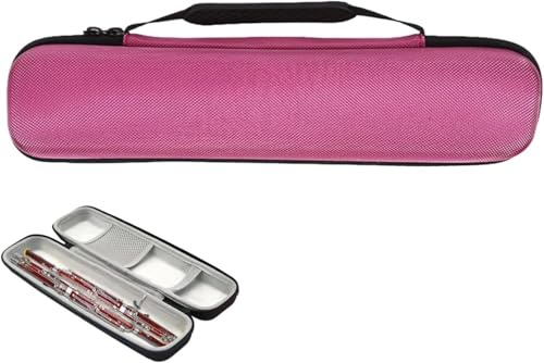 Recorder Instrument Case,Music Instrument Storage Pouch,Recorder Storage Box,Recorder Case Flute, Flute Storage Pouch,EVA Zipper Carrying Bag, Compact Music Instrument Bag for Flutes (Rose)