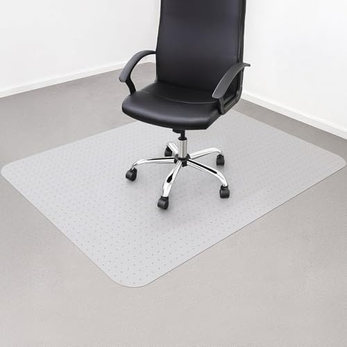 CROWNSHOP Office Chair Mat for Carpet 120x150cm – Premium PVC Desk Floor Protector, Non-Slip Studded Backing for Low/Medium Pile Carpets, Home & Office Chair Mats (Spikes 120x150cm)