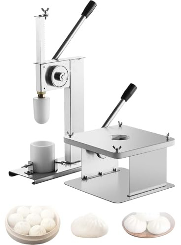 EXSHUING Macchina Semi-Automatica Per La Chiusura Dei Panini, Macchina Per La Formatura Di Baozi Con Design Professionale A 9 Pieghe, Ravioli In Brodo, Con Capacità Di 500 Panini/Ora(Full Set)