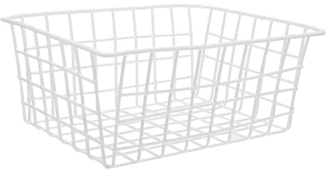 LOORGVEL Bac Rangement Alimentaire Panier Métal Congélateur Coffre 28X21,5X12 CM Organisation la Cuisine