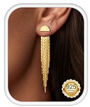 Chriscoco Ohrringe Silber 925 Hängend Lange Goldene Ohrringe Damen | Ohrringe Gold Hängend,Hypoallergene,Perlenohrringe,Hängende Ohrringe,Statement Ohrring,Lange Ohrring Hängend
