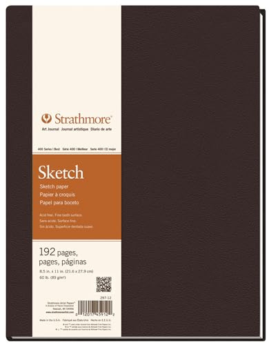 Strathmore Art Journal, Sketchbook, 11x14 inch, 96 Sheets - Artist Sketch Paper for Drawing, Illustration, Art Class Students