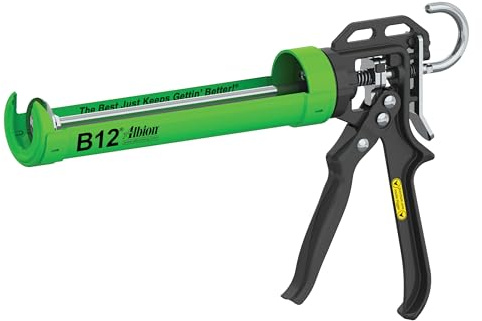 Albion Engineering Company B12 B-Line Manual Cartridge Caulking Gun, 1/10 Gallon (10 oz), 12:1 Drive