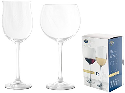 Bohemia Crystal Vintage Set Kelche, Glas, Transparent, 12 Stück