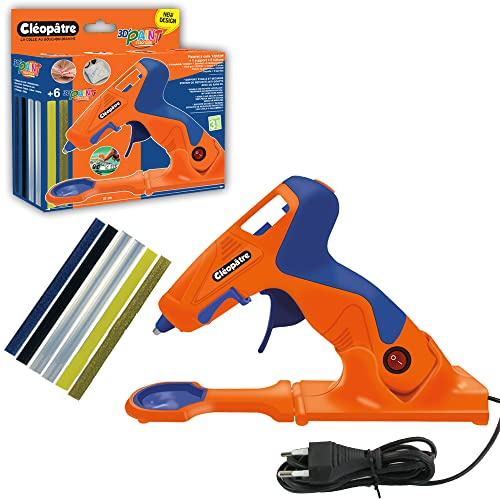 Cléopâtre - POPC4RGP – CLÉO'GUN 3D'PAINT – Mini-Klebepistole mit Doppelfunktion : Kleben und Malen