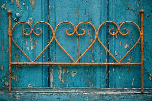 Beetzaun Beeteinfassung Metall Rost L: ca. 50 cm, Volleisen, Zierzaun Beetbegrenzer