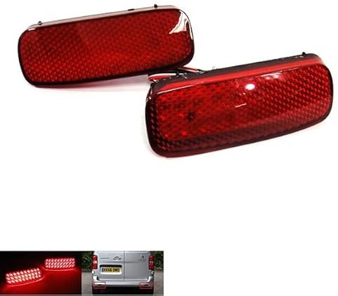 2x lente roja parachoques trasero reflector LED niebla cola parada freno luz DRL para C1 C5 envío Jumpy 107 206 SW 607 experto Scudo