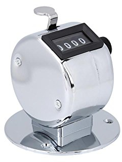 Bnineteenteam Tally Zähler, 4-stellige Handzähler Counter Klicker Handzähler Metallgehäuse Tally Clicker Counter für Ports Games