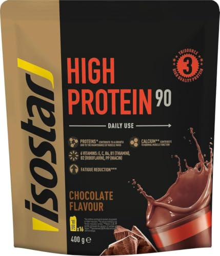 Isostad High Protein 90 Preparato in polvere per bevanda sport, Gusto Cioccolato, ricco in proteine - 400 g