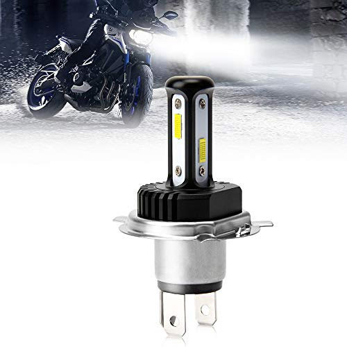 OPL5 H4 LED Motorcycle Headlight Bulb, 3 Sides 360-degree Full Light H4 LED Bulb, 5000LM 35W 6000K Extremely Bright White, All-in-one Plug and Play H4 LED Motorcycle Conversion Kit (1 PCS)